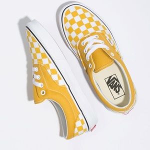 Checkboard yolk yellow Vans